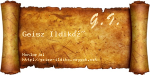 Geisz Ildikó névjegykártya